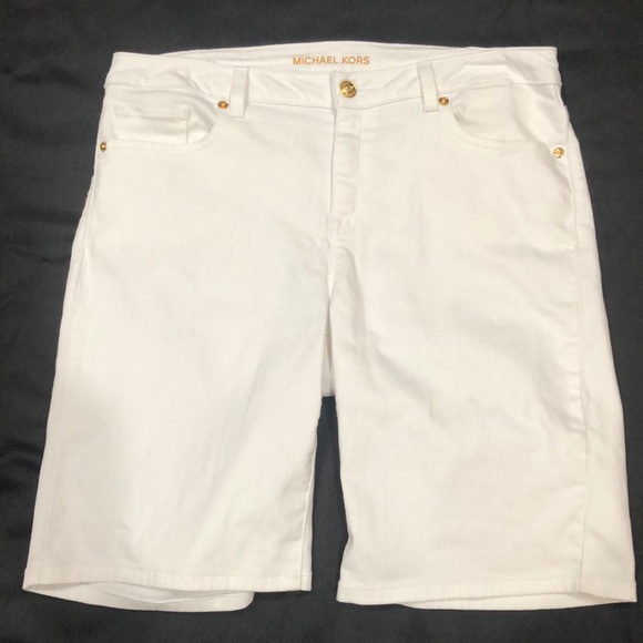 Michael Kors White Denim Bermuda Jean 